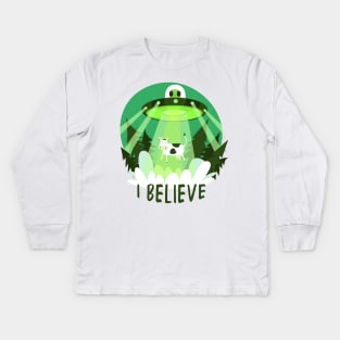 Ufo- I believe Kids Long Sleeve T-Shirt
